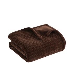 NEW Cozy Chenille Reverse to Plush Soft Couch Throw 60x50 DRK BROWN by Mainstays